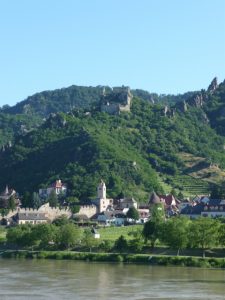 castle ruins on hillside